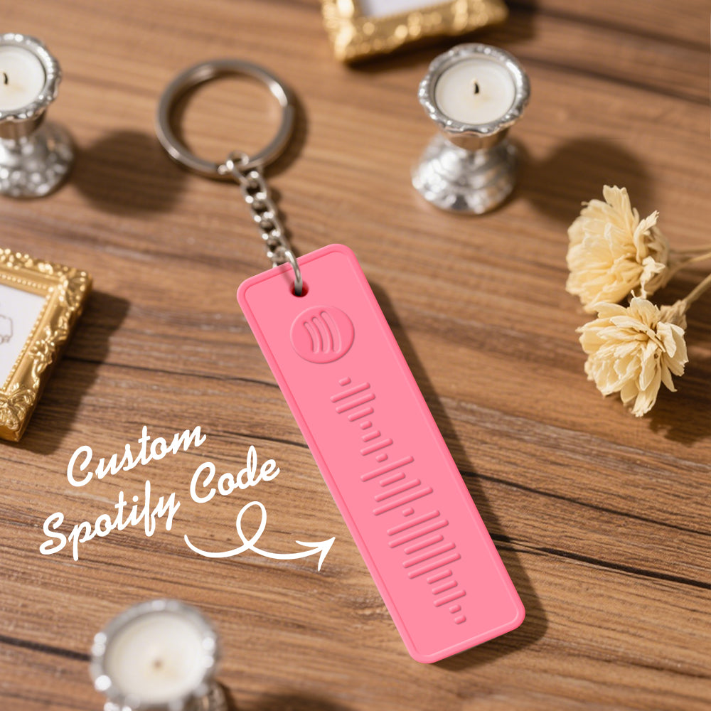 Custom Spotify Keychain Custom Color Combinations Personalized Music Keepsake