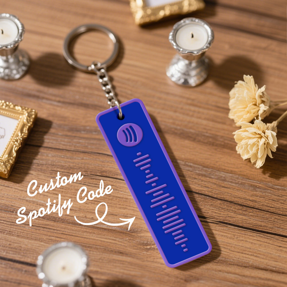 Custom Spotify Keychain Custom Color Combinations Personalized Music Keepsake