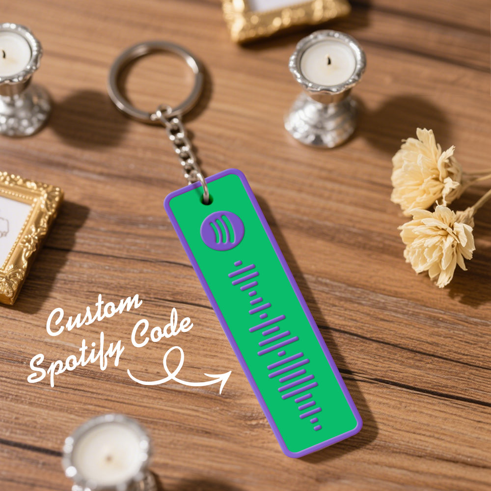 Custom Spotify Keychain Custom Color Combinations Personalized Music Keepsake