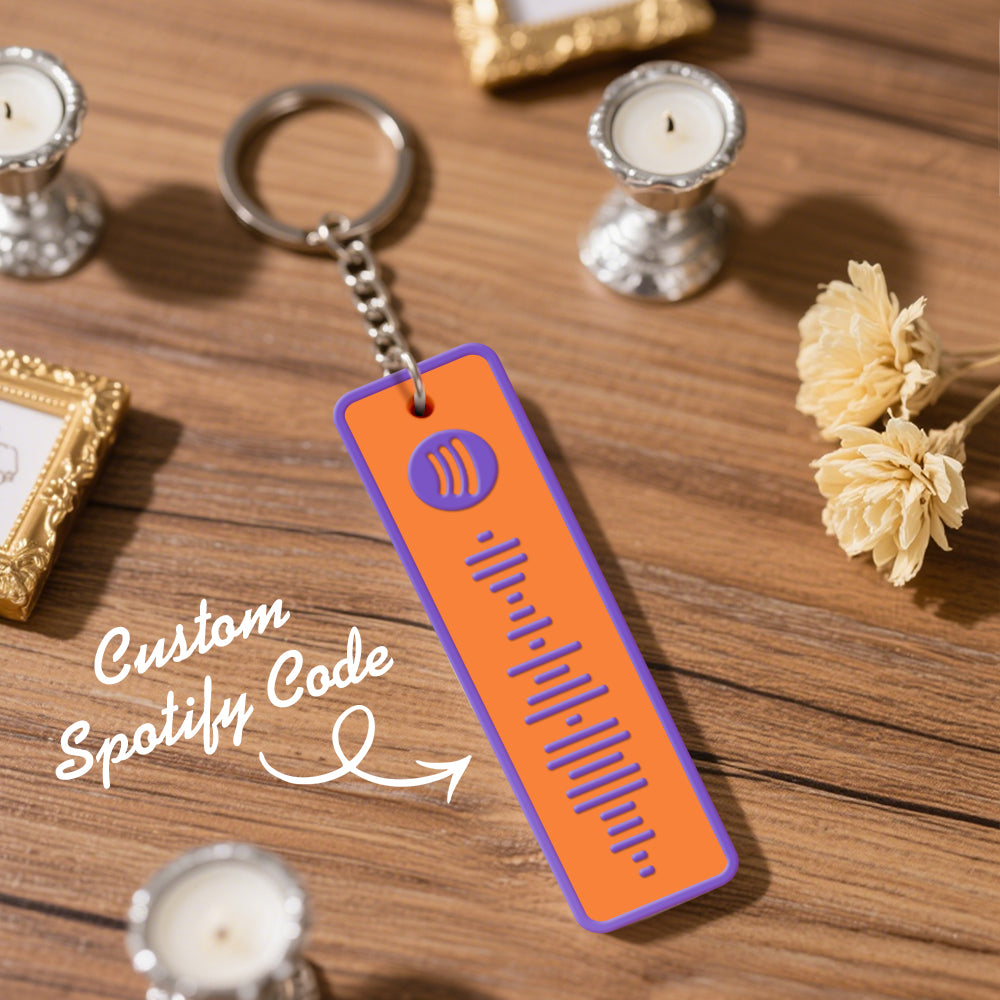 Custom Spotify Keychain Custom Color Combinations Personalized Music Keepsake