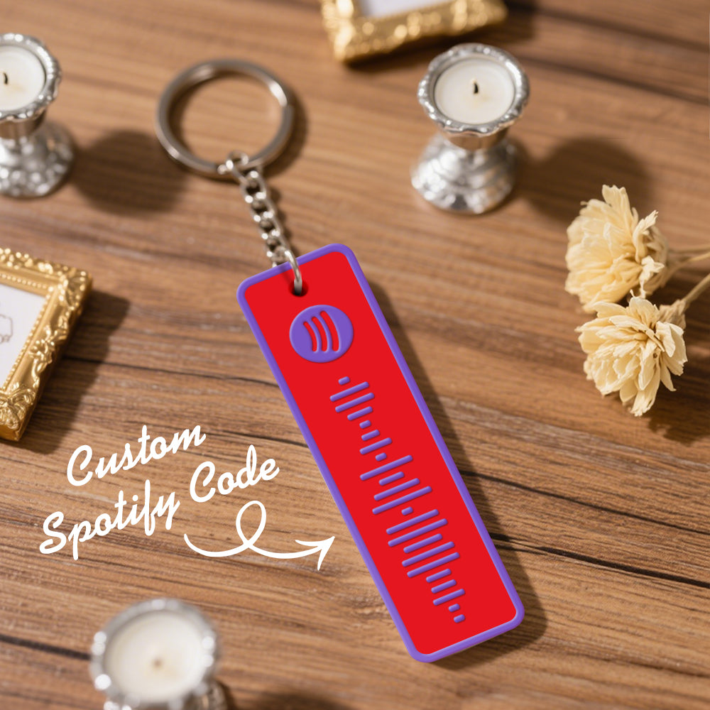 Custom Spotify Keychain Custom Color Combinations Personalized Music Keepsake
