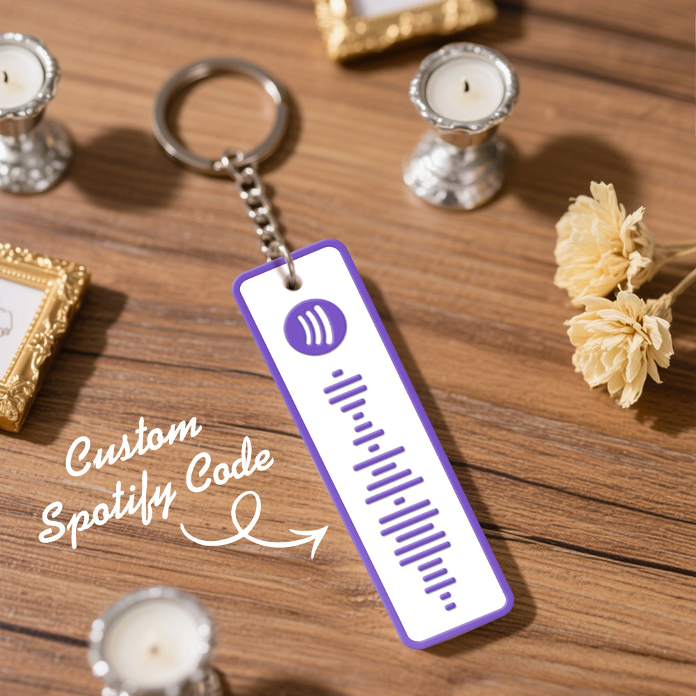 Custom Spotify Keychain Custom Color Combinations Personalized Music Keepsake