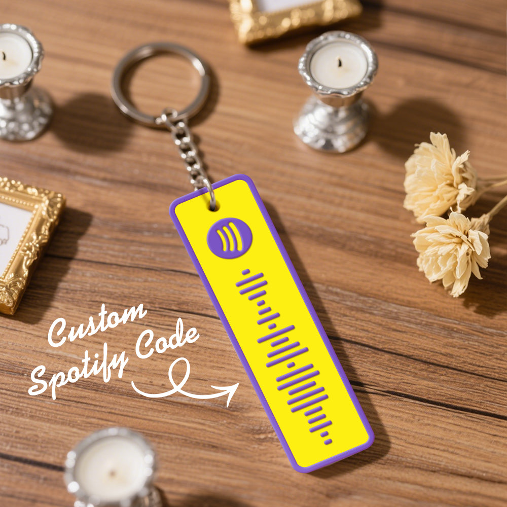 Custom Spotify Keychain Custom Color Combinations Personalized Music Keepsake
