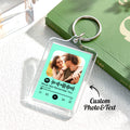 Custom Spotify Code Keychain Colorful Keychain Photo Keychain with Acrylic Shell