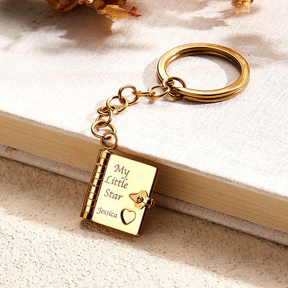Personalized My Little Star Book Necklace – A Letter to My Daughter in a Locket, Adjustable Pendant with Message Inside, Meaningful Jewelry Gift