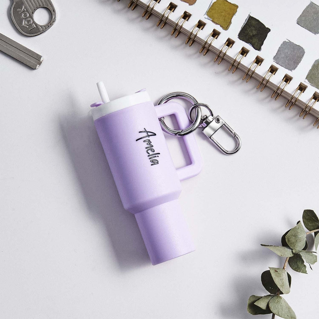 Personalized Keychain Custom Keychain Name Keychain Chapstick Holder Keychain Mini Keychain for Car Keys