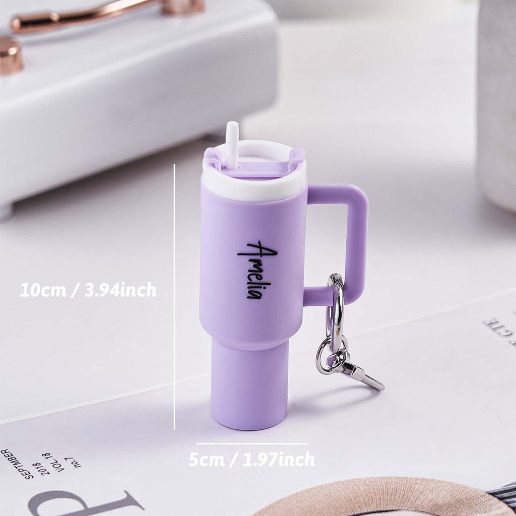 Personalized Keychain Custom Keychain Name Keychain Chapstick Holder Keychain Mini Keychain for Car Keys