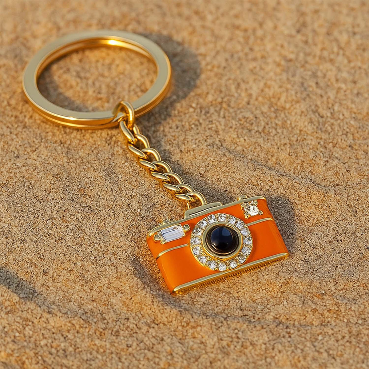 Personalized Photo Keychain Projection Gem Camera Keyring Anniversary Gifts for Her