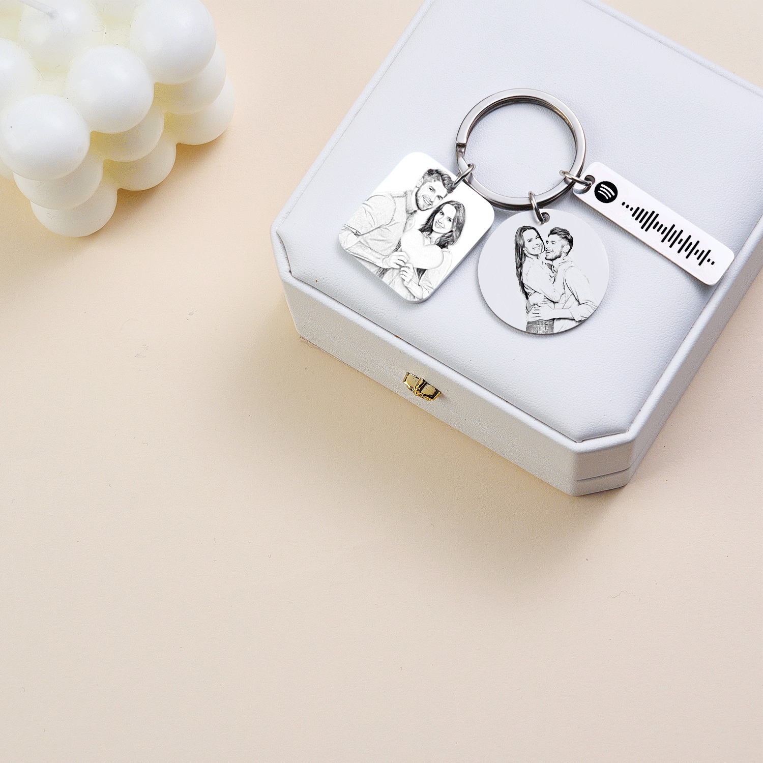 Custom NFC Photo Calendar Spotify Keychain Custom Song Keychain Gift for Lover
