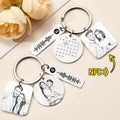 Custom NFC Photo Calendar Spotify Keychain Custom Song Keychain Gift for Lover