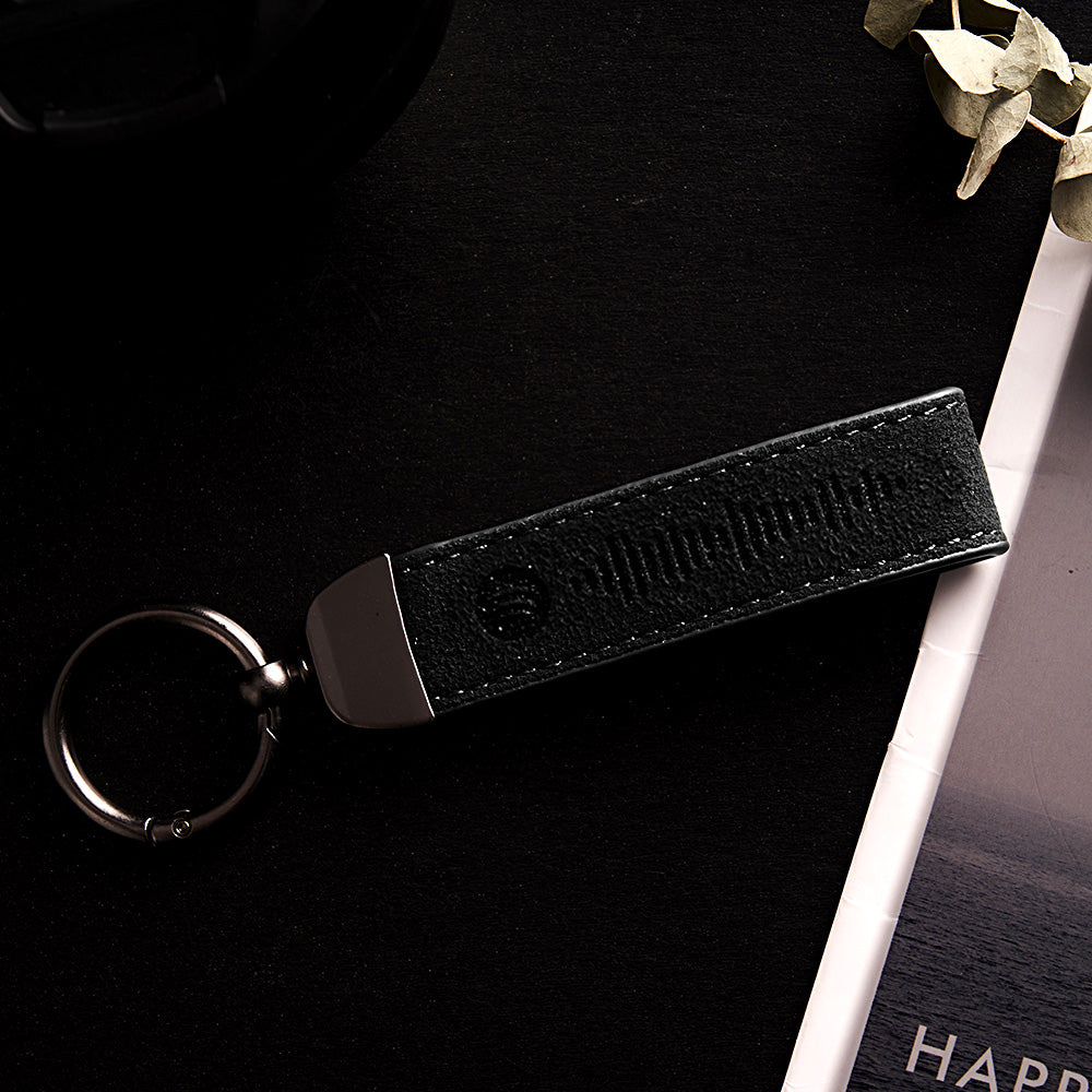 Custom Spotify Keychain Gift With Song BarCode Leather Keychain Gift For Her Boyfriend Girlfriend Gift