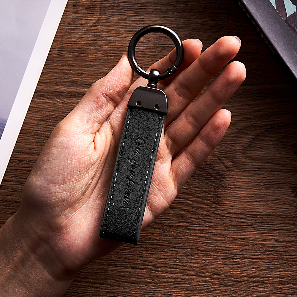 Custom Spotify Keychain Gift With Song BarCode Leather Keychain Gift For Her Boyfriend Girlfriend Gift