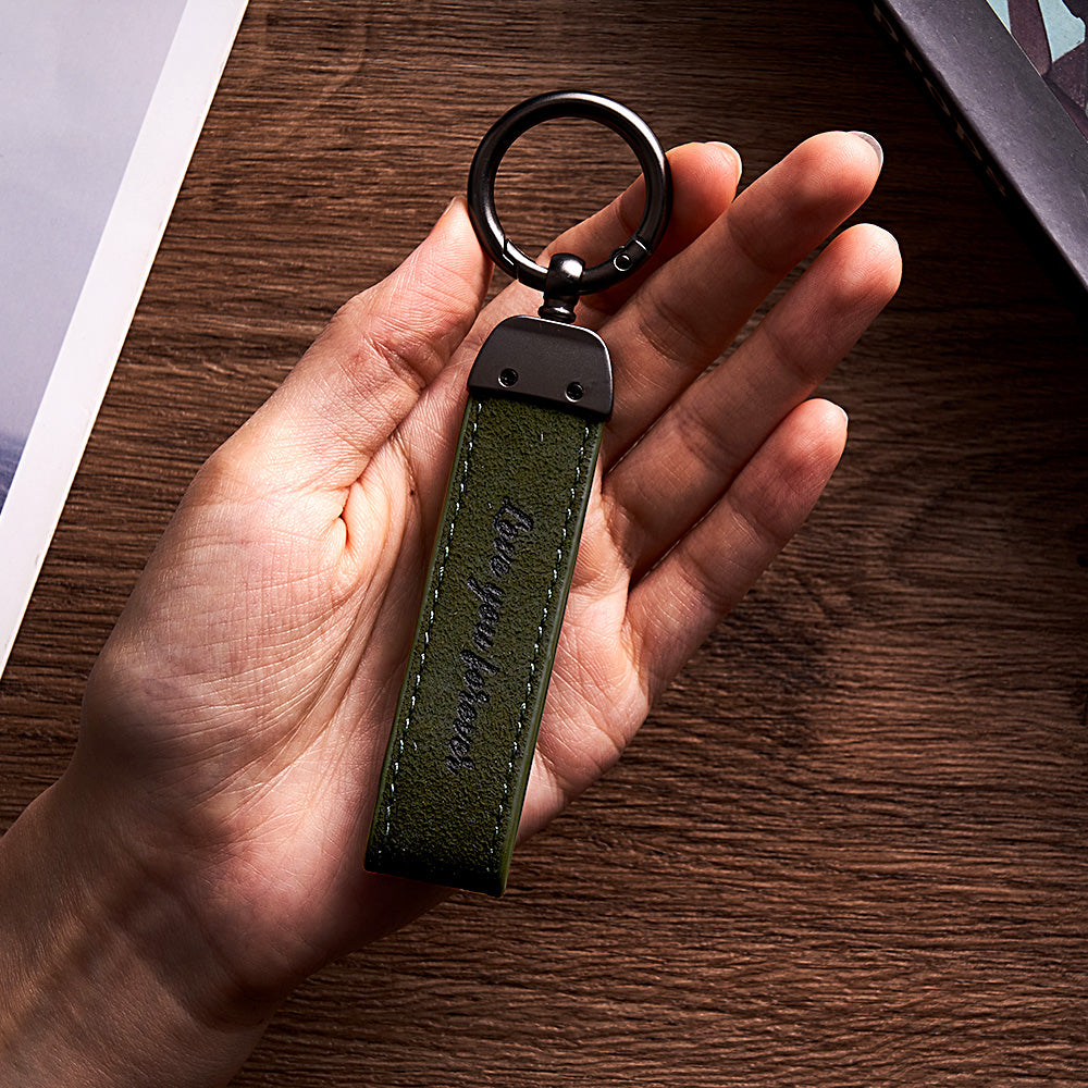 Custom Spotify Keychain Gift With Song BarCode Leather Keychain Gift For Her Boyfriend Girlfriend Gift