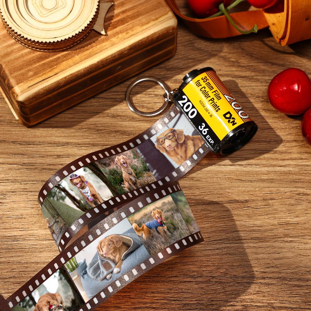 Scannable Spotify Code Camera Roll Keychain Spotify Photo Engraved Film Keychain Gifts for Her 15 Pics