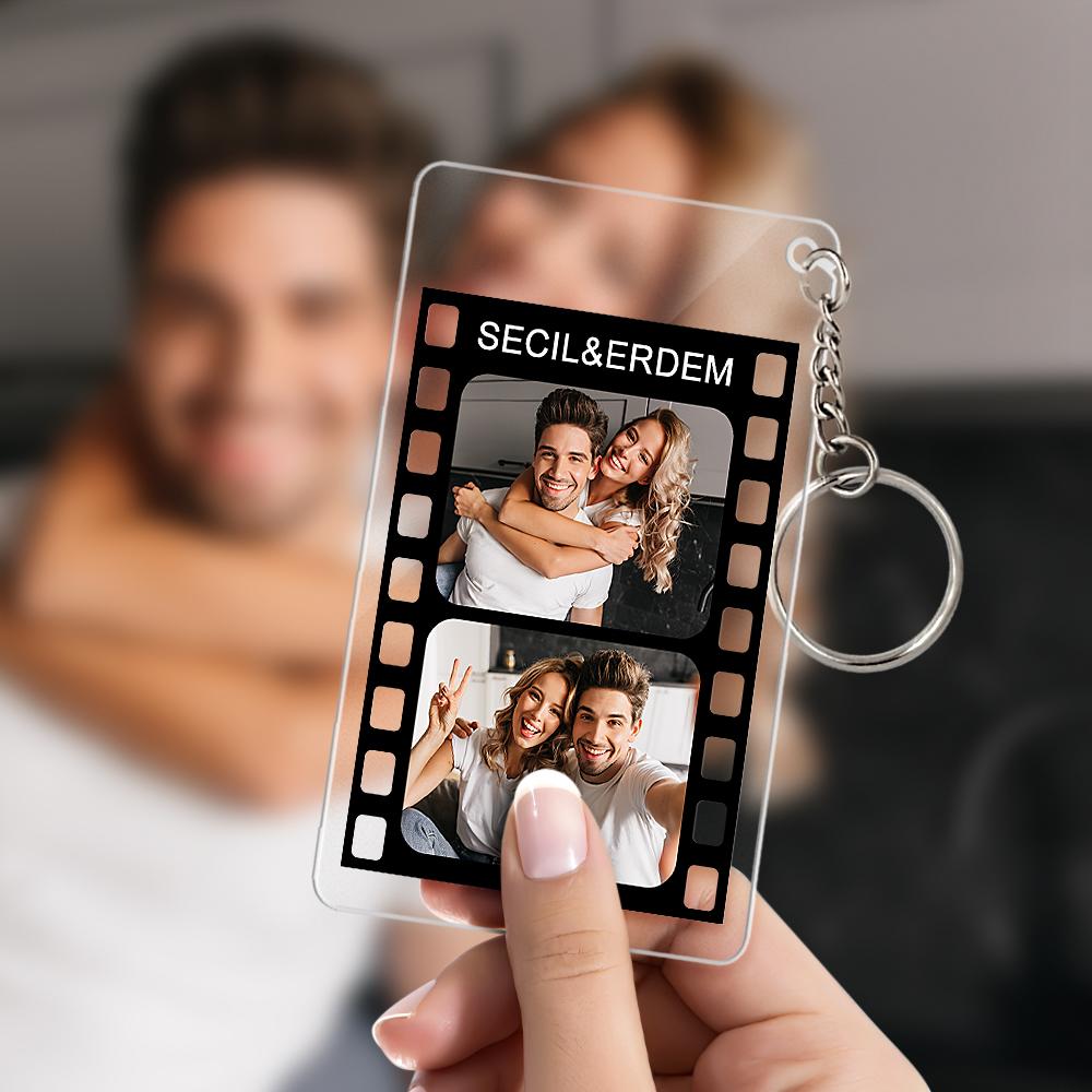 Custom Key Chains with 2 Personalized Photo