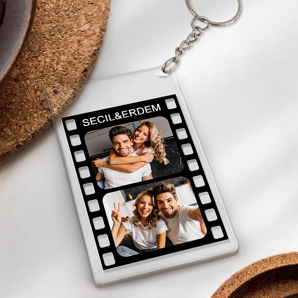 Custom Key Chains with 2 Personalized Photo