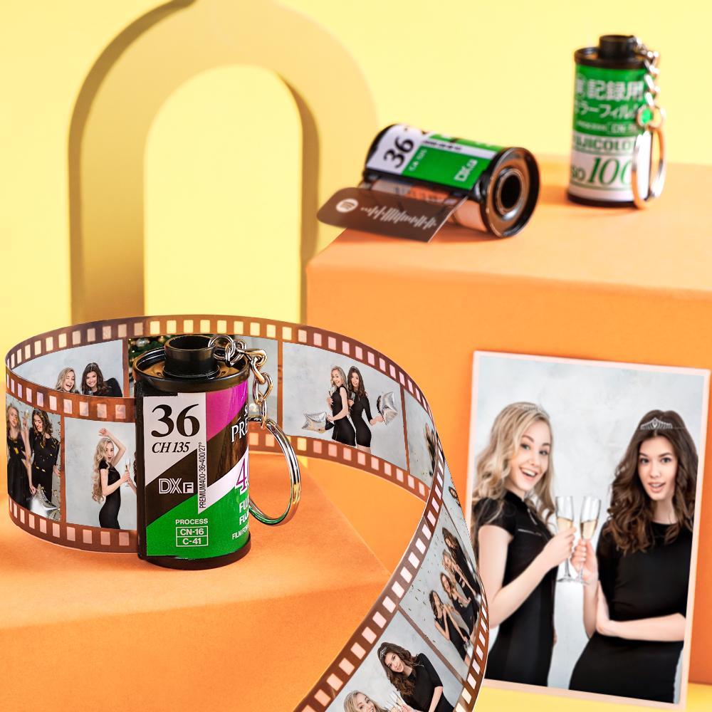 Scannable Spotify Code Film Keychain Spotify Photo Engraved Film Keychain Gifts for Him Green Color 15 Pics