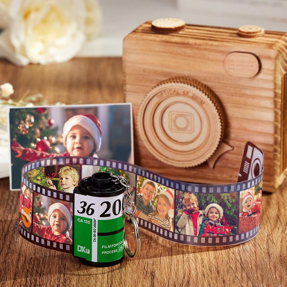 Scannable Spotify Camera Roll Keychain Spotify Photo Engraved Film Keychain Memorial Gifts 20 Pics