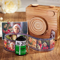 Scannable Spotify Code Camera Roll Keychain Spotify Photo Engraved Film Keychain Gifts for Couple's 5 Pics