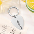 Scannable Music Code Guitar Pick Keychain, Engraved Custom Music Song Keychain Gifts for Him