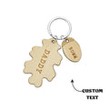 Custom Engraved Wooden Keychain Creative Acorn and Oak Keyring Gifts for Him
