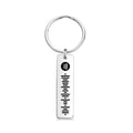 Spotify Code Keychain, Custom Scannable Engraved Custom Music, Song Keychain Gifts for Him Silver Color