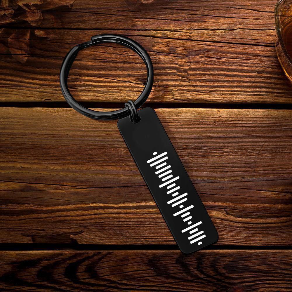 Scannable Music Code Keychain, Custom Music Song Keychains Gift