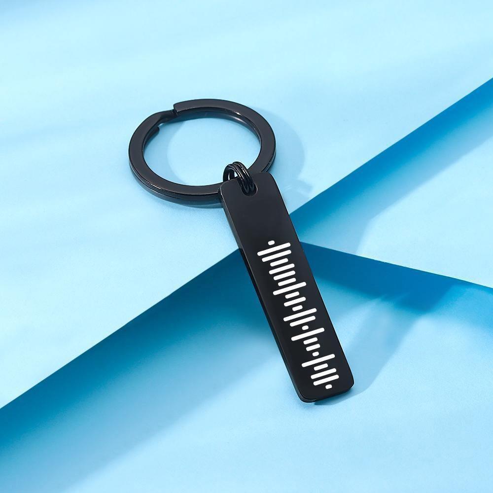 Scannable Music Code Keychain, Custom Music Song Keychains Gift