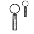 Custom Engraved QR code Keychain Scannable Code Sonic Audio Technology Gift Rose Gold
