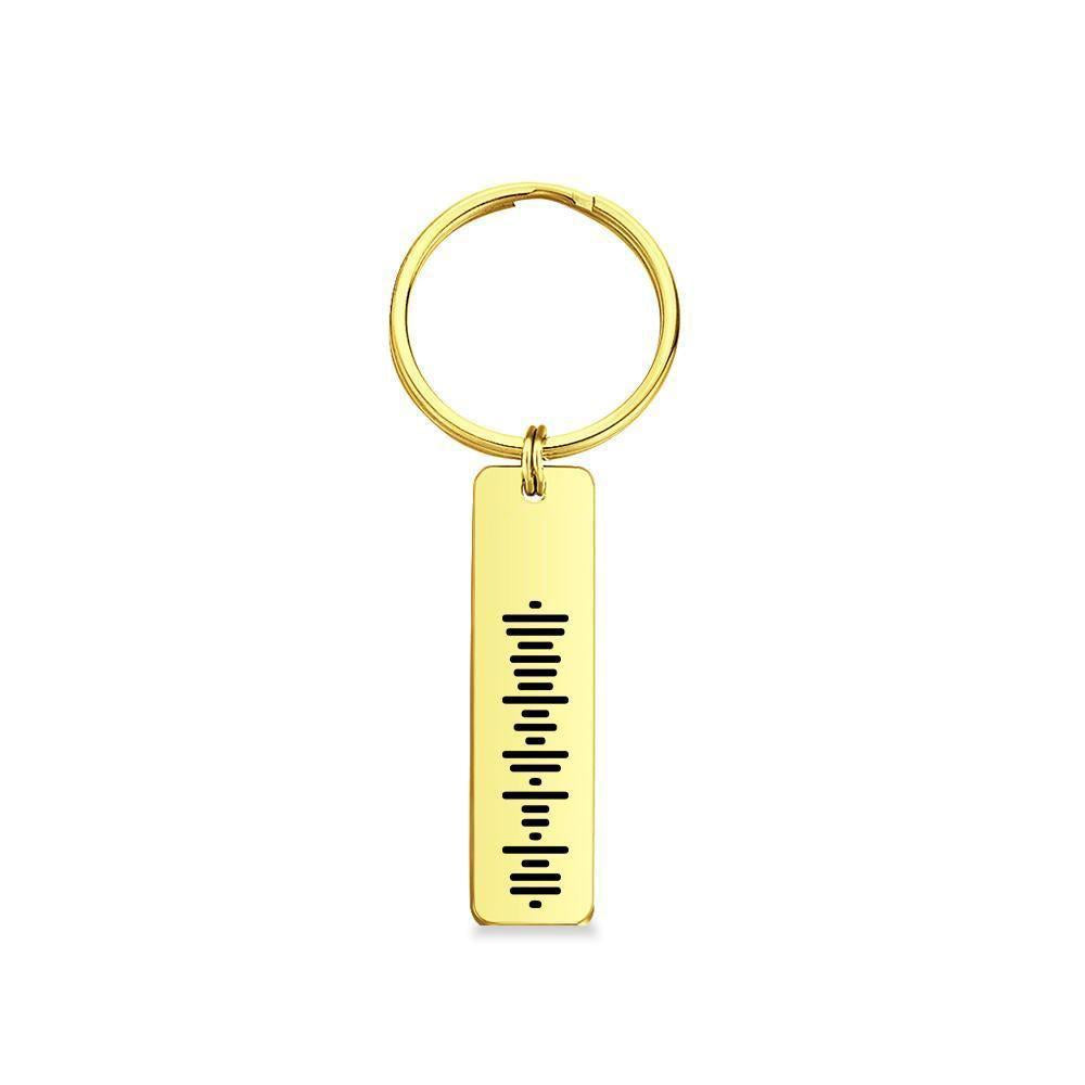 Music Code Keychain, Custom Scannable Engraved Custom Music, Song Keychain Gifts for Him Silver Color