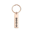 Scannable Music Code Keychain, Custom Music Song Keychains Rose Gold Color Gifts for Her