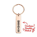 Scannable Music Code Keychain, Custom Music Song Keychains Rose Gold Color Gifts for Her Double Sided