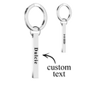 Scannable Music Code Keychain Custom 3D Engraved Vertical Bar Keychain Stainless Steel