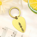 Scannable Music Code Guitar Pick Keychain, Engraved Custom Music Song Keychain Memory Gifts