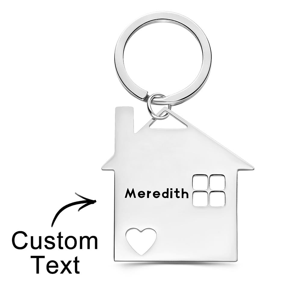 Custom Engraved Keychain Home Keychain Creative Gift for Family
