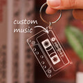Custom Spotify Code Tape Keychain. Engraved Music Song Keychain Gifts