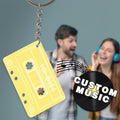 Scannable Music Code Tape Keychain, Engraved Custom Music Song Keychain Memorial Gifts