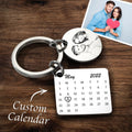 Personalised Photo Calendar Keychain Date Keychain Anniversary For Lover