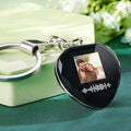 Scannable Custom Photo Music Code Keychain Engraved Music Song Crystal Keychain Memorial Gifts