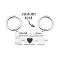 Custom Engraved Couple Keychain Set Personalized Puzzle Key Ring Valentine's Day Gifts