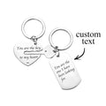 Custom Engraved Couple Keychain Set Key To My Heart Valentine's Day Gifts