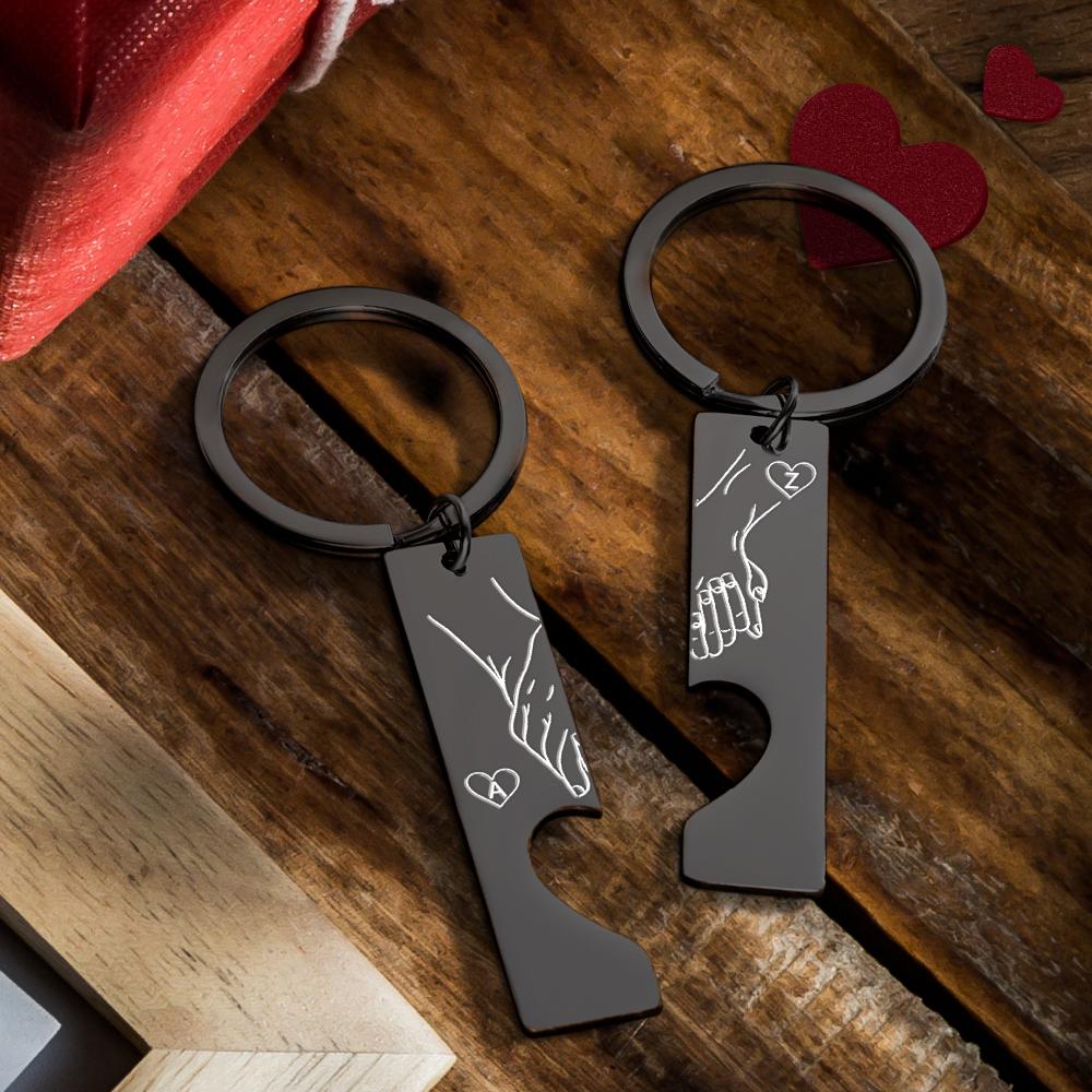 Custom Keychain Engraved Heart Keychain Valentine's Day Gift Gift For Her