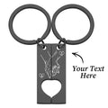 Custom Keychain Engraved Heart Keychain Valentine's Day Gift Gift For Her
