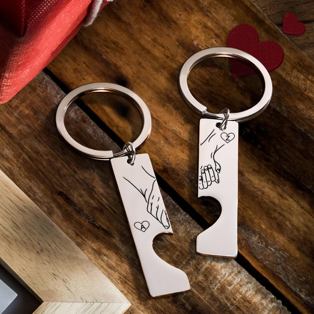 Custom Keychain Engraved Heart Keychain Valentine's Day Gift Gift For Her