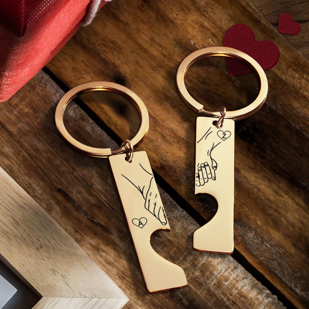 Custom Keychain Engraved Heart Keychain Valentine's Day Gift Gift For Her