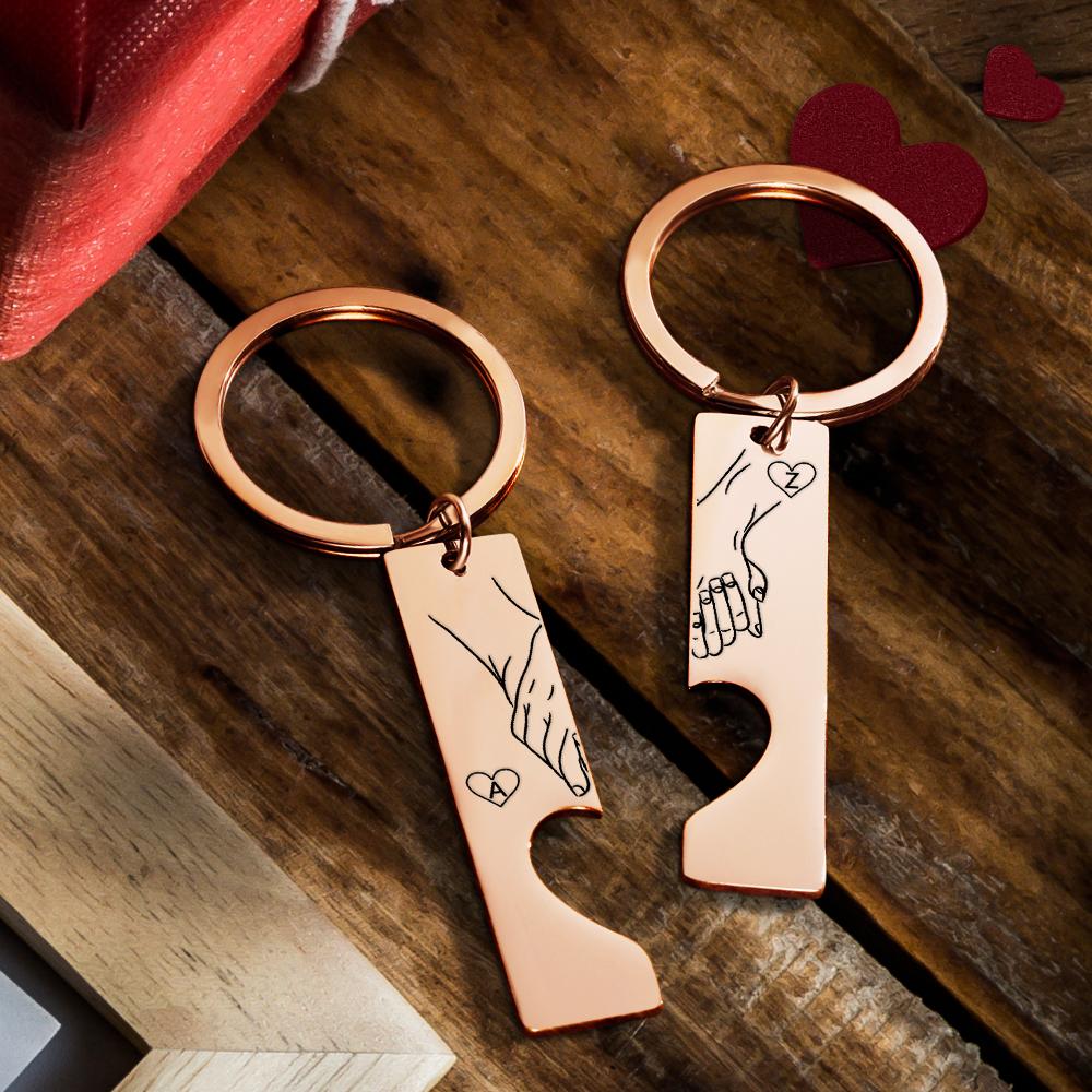 Custom Keychain Engraved Heart Keychain Valentine's Day Gift Gift For Her
