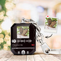 Scannable Spotify Code Keychain, Photo Engraved Custom Music, Song Keychain Christmas Gifts for Him Valentine's Day Gifts