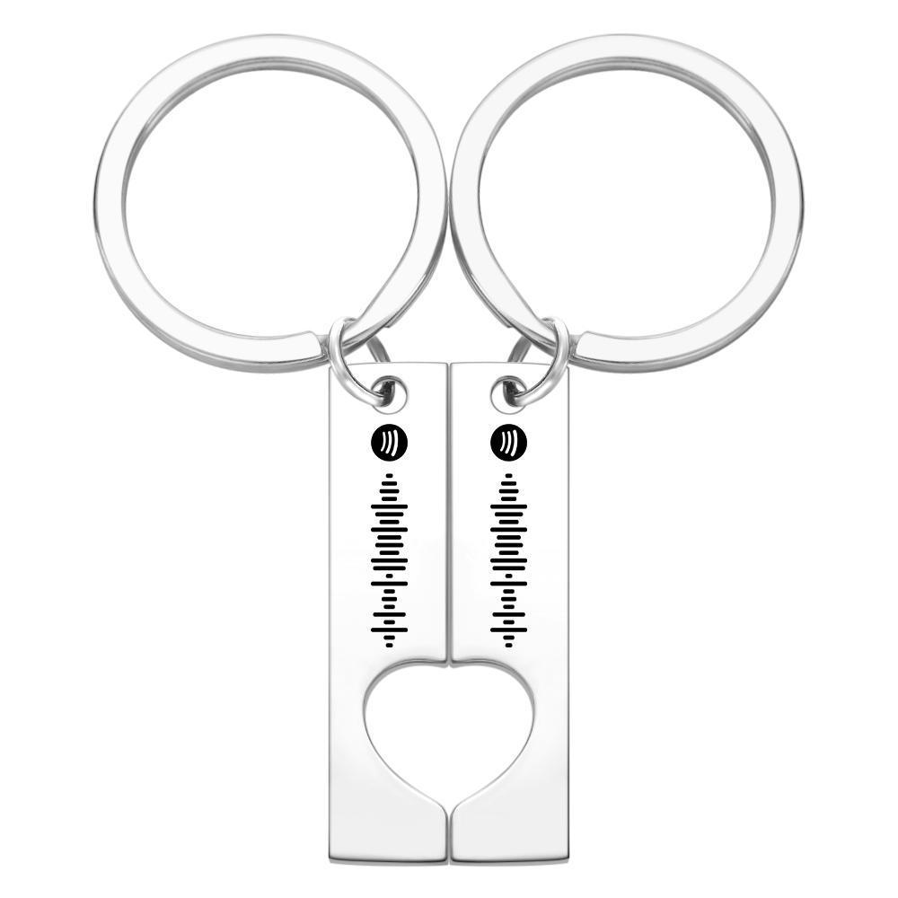 Scannable Custom Spotify Code Keychain Engraved Custom Music Song Keychain