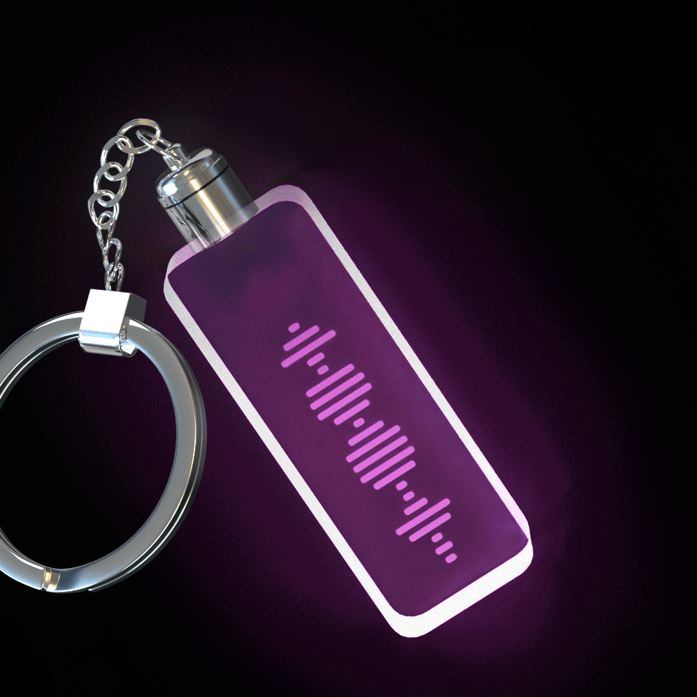 Custom Music Code Keychain Personalized Music Song Shiny Keychain Memorial Gifts