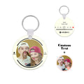 Custom Photo Scannable Spotify Code Keychain Round Music Song Keychain Anniversary Gifts
